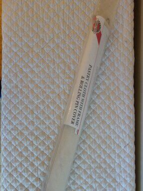 New NIP Vntg NORPRO Pastry Cloth with Frame & Rolling Pin Cover